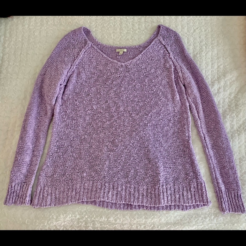 Sonoma light purple sweater, size L